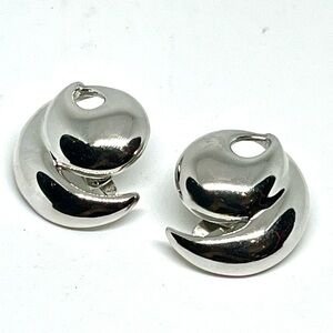 Trifari Kunio Matsumoto Futuristic Clip On Earrings